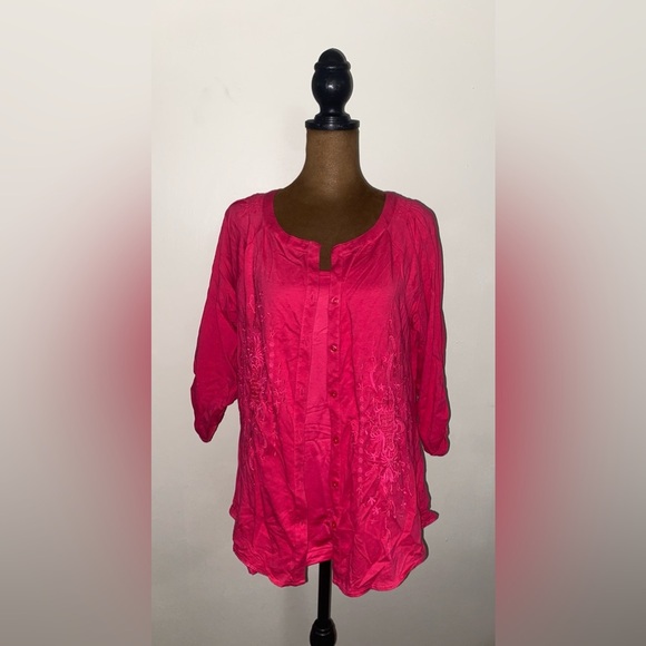 ✨ CHICOS ✨ Pink Blouse Set Sz 2 & Sz 3 Med/Large - Picture 5 of 6